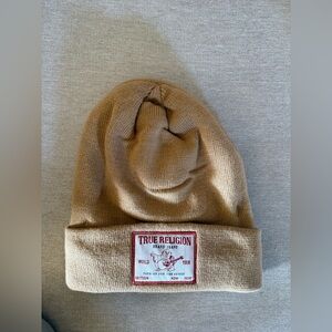 TRUE RELIGION SHERPA BEANIE BROWN NWOT